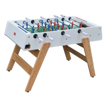 Calcio Balilla Adone BIANCO - aste telescopiche - vetro temperato