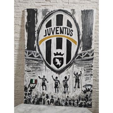 Dipinto Vittoria Bianconera su tela