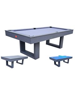 Biliardo Tavolo SENECA GRIGIO 3 in 1