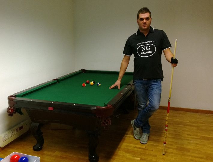 Daniele Corrieri Campione Italiano Pool In Carica Testimonial NG Biliardi