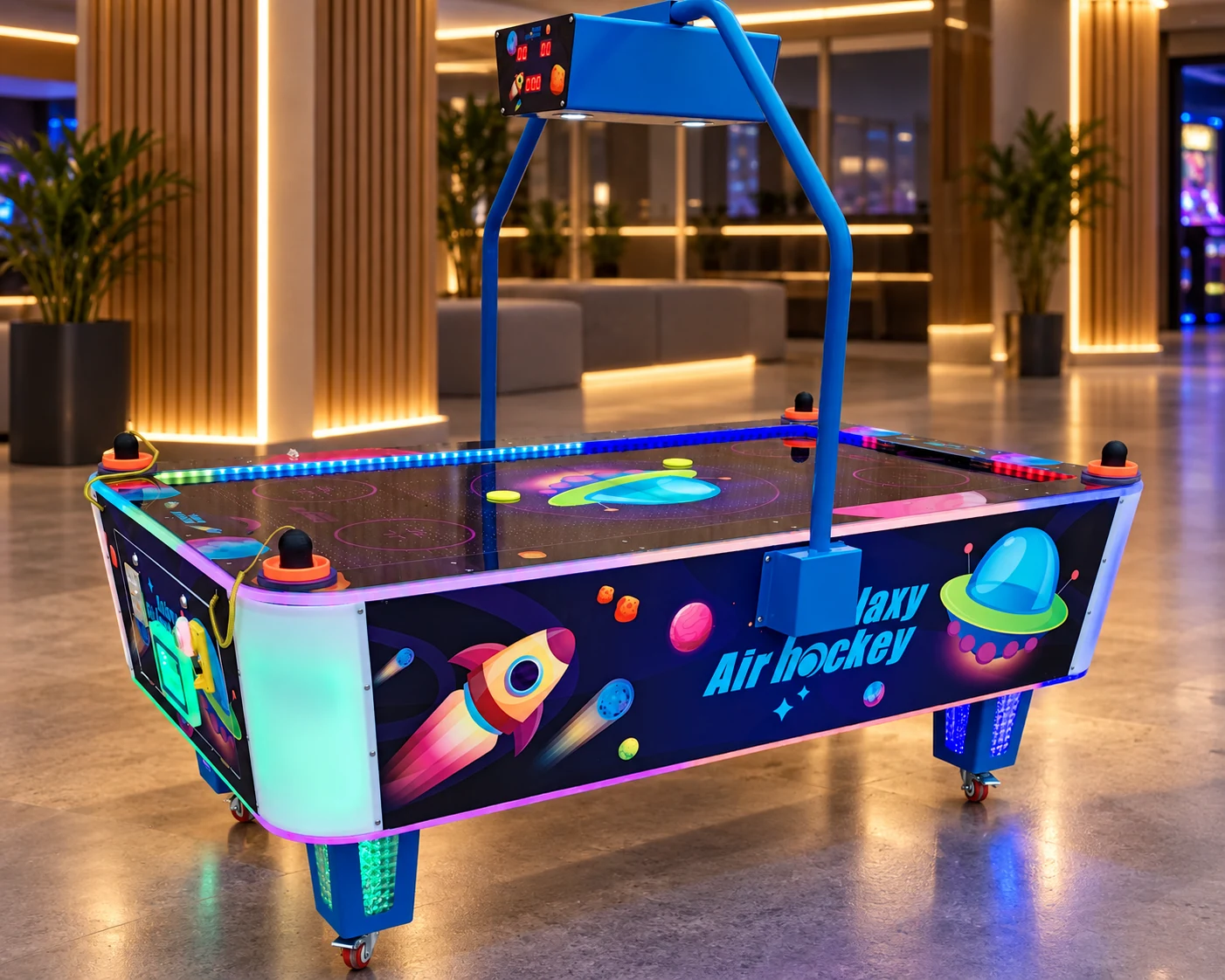 Air Hockey GALAXY (con gettoniera): ambientazione ricreata dalla fotografia reale del prodotto