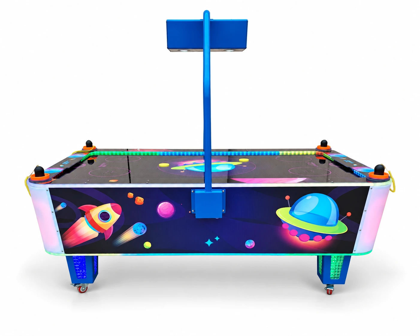 Air Hockey GALAXY (con gettoniera) — GALAXY si riconosce anche di lato