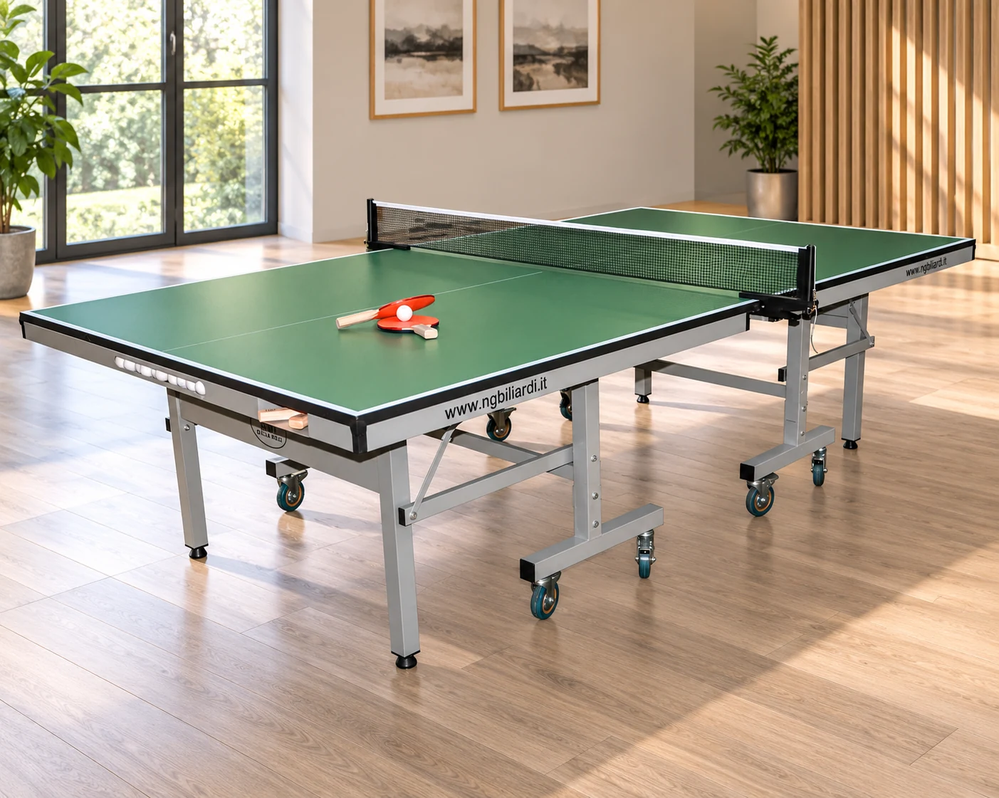 Ping Pong COMPETITION PRO (verde) — ambientazione ricreata dalla fotografia del modello