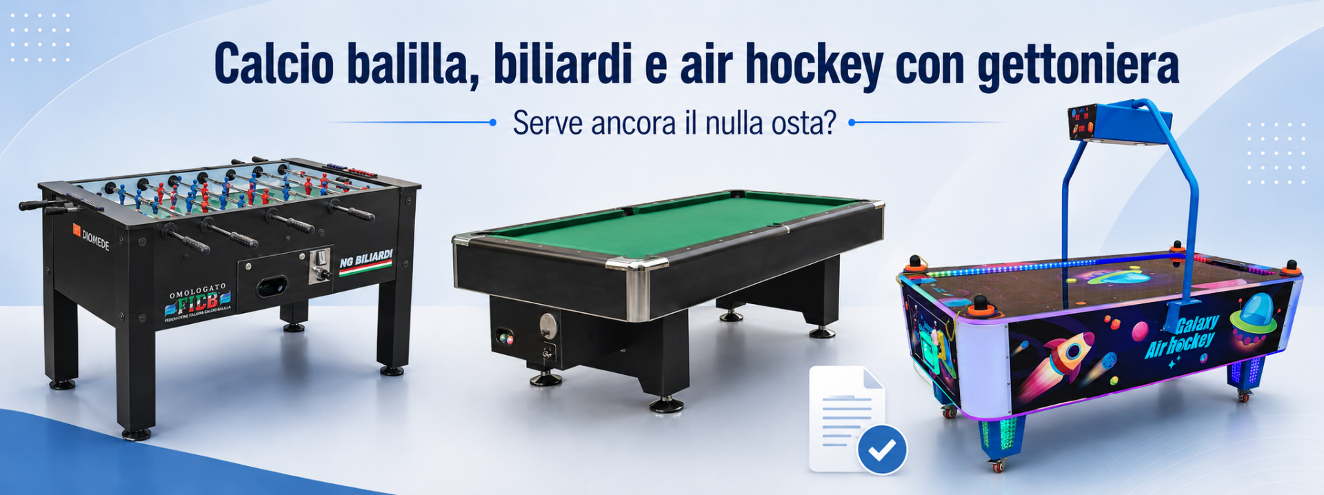 Tavoli con gettoniera serve il nulla osta ADM - che cosa serve?