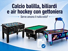 Nulla osta calcio balilla gettoniera serve ancora